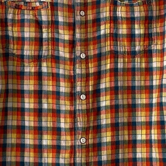 Reversible Billabong plaid flanel snap closure flannel long sleeve plaid shirt M - Picture 9 of 9